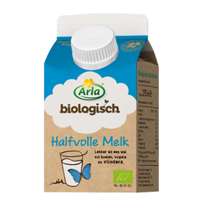Aftrekken Aanvulling erts Arla Biologisch Halfvolle melk kwart liter 250 ml | Arla Foods